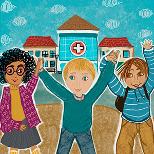 Orestes whith friands at hospital-Ο Ορέστης και τα Χ(ρ)ώματα