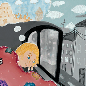 Orestes travels to city-Ο Ορέστης και τα Χ(ρ)ώματα